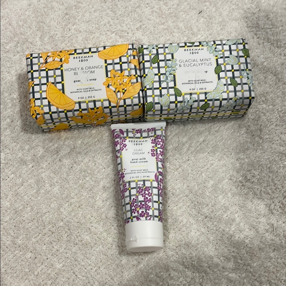 Beekman 1802 Floral Soap and Lotion Trio
